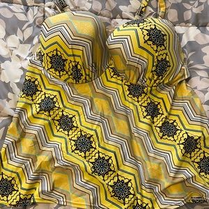 Lane Bryant yellow swimsuit top 42DD